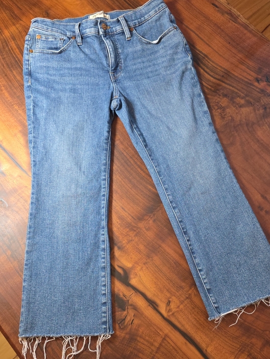 Madewell Denim - Madewell Flared Fray Crop Jeans with Raw Hem🌿ANTHROPOLOGIE Y2k Premium